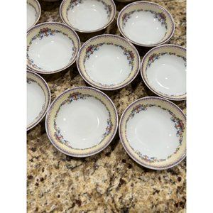Vintage Victoria China Czechoslovakia - Dorset Pattern - 12 Bowls